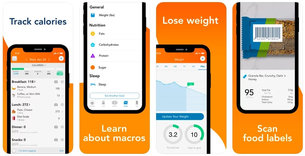 An app to calculate calories