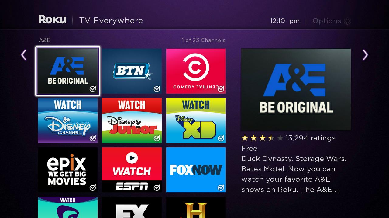 Does oxygen have an app on roku