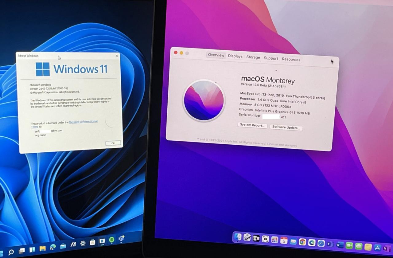 2 examples of an operating system
