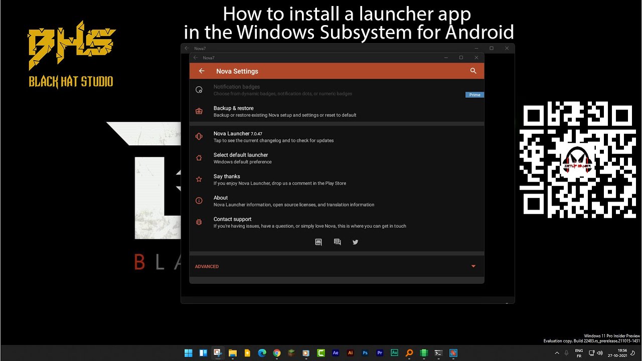 An app is displaying over system launcher