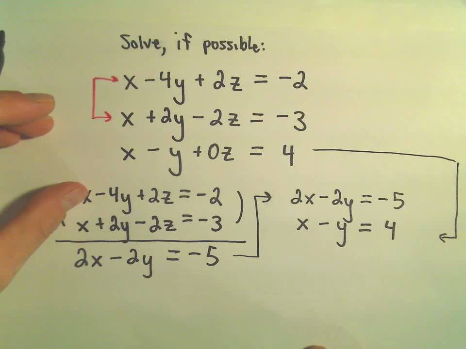 A system of equations with an infinite number of solutions