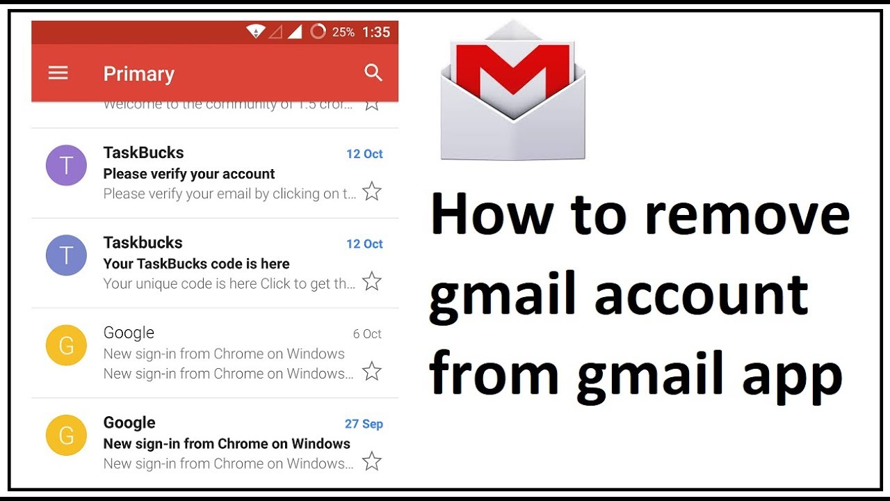 How to delete an email account on android tablet
