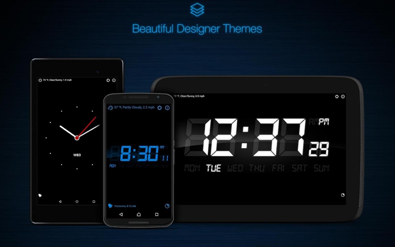 An alarm clock app