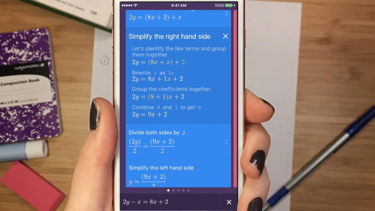 An app that gives you answers to homework