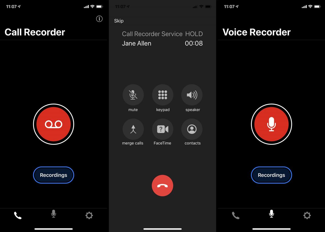 An app to record calls